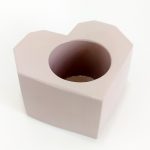 Heart Pot, 5.5 cm Flowerpot, Made of Stone Powder, Pink