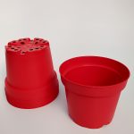 12 cm Kaktüs Sukulent Saksısı 5 Adet Kırmızı Tekpar Plastik Üretim Saksısı Bol Drenaj Deliği